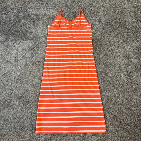 Aerie Women's Size XXL Ribbed Midi Button Down Tank Dress Y2K Beach School Girl - Picture 2 of 12
